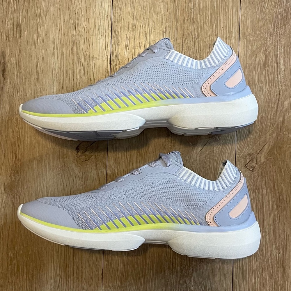 Vionic Gray and Pink Athletic Shoes with Cushioned Midsole